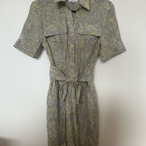 Equipment femme Axelle Snake print self belt mini shirt dress(new)